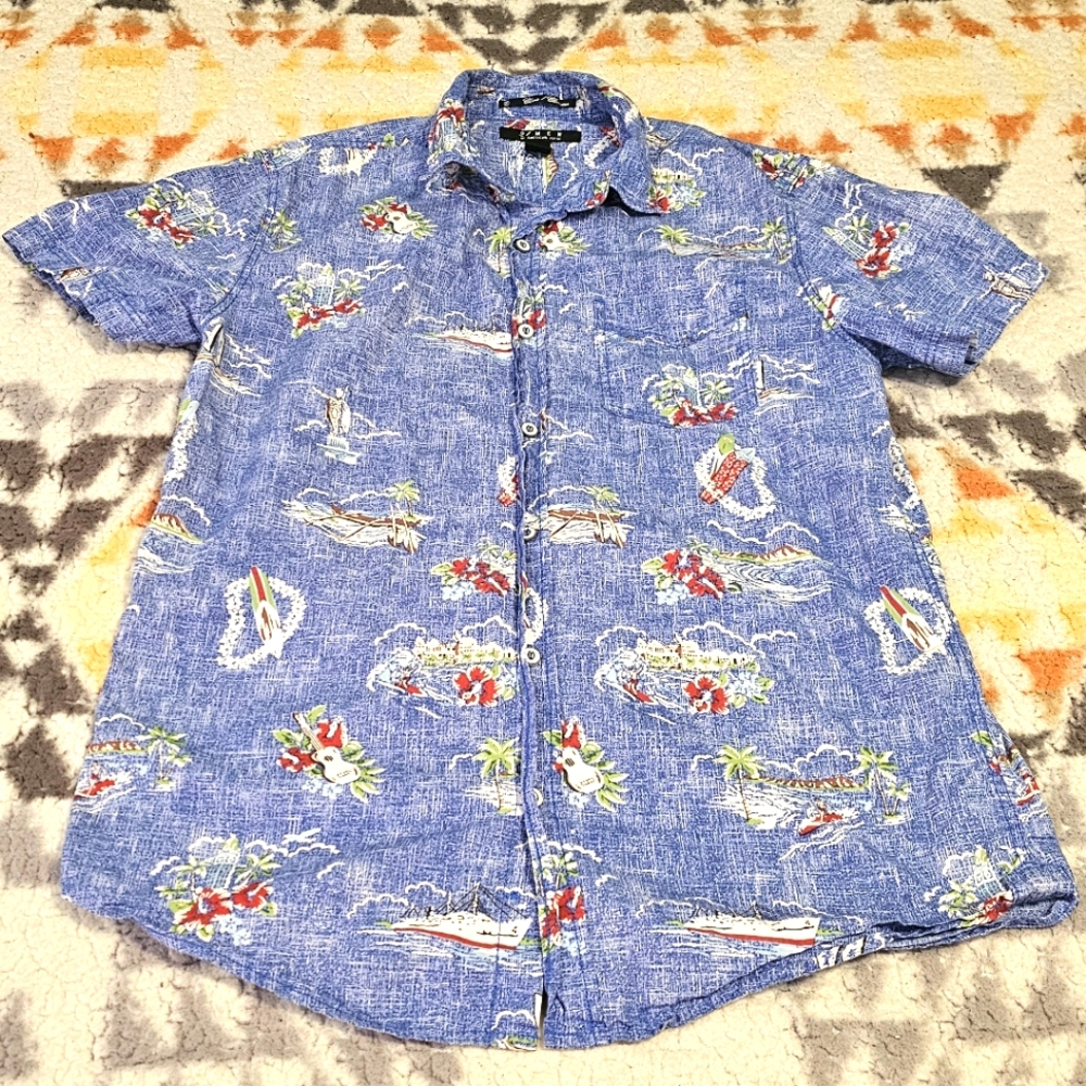 21 Men Classic Aloha Shirt Size XS